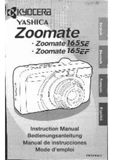 Yashica Zoomate 165 manual. Camera Instructions.